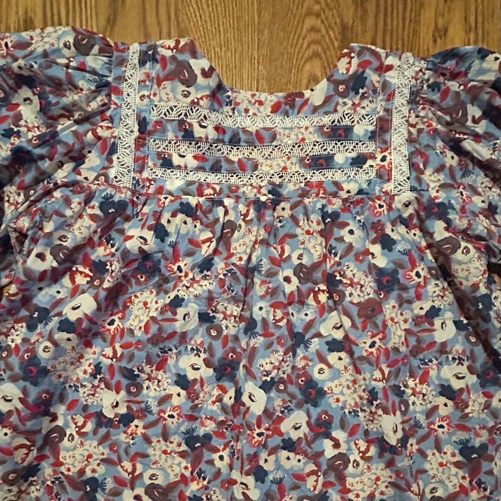Mi Golondrina Chela Floral‎ Marino Specialty Blouse 💫 - Picture 12 of 12